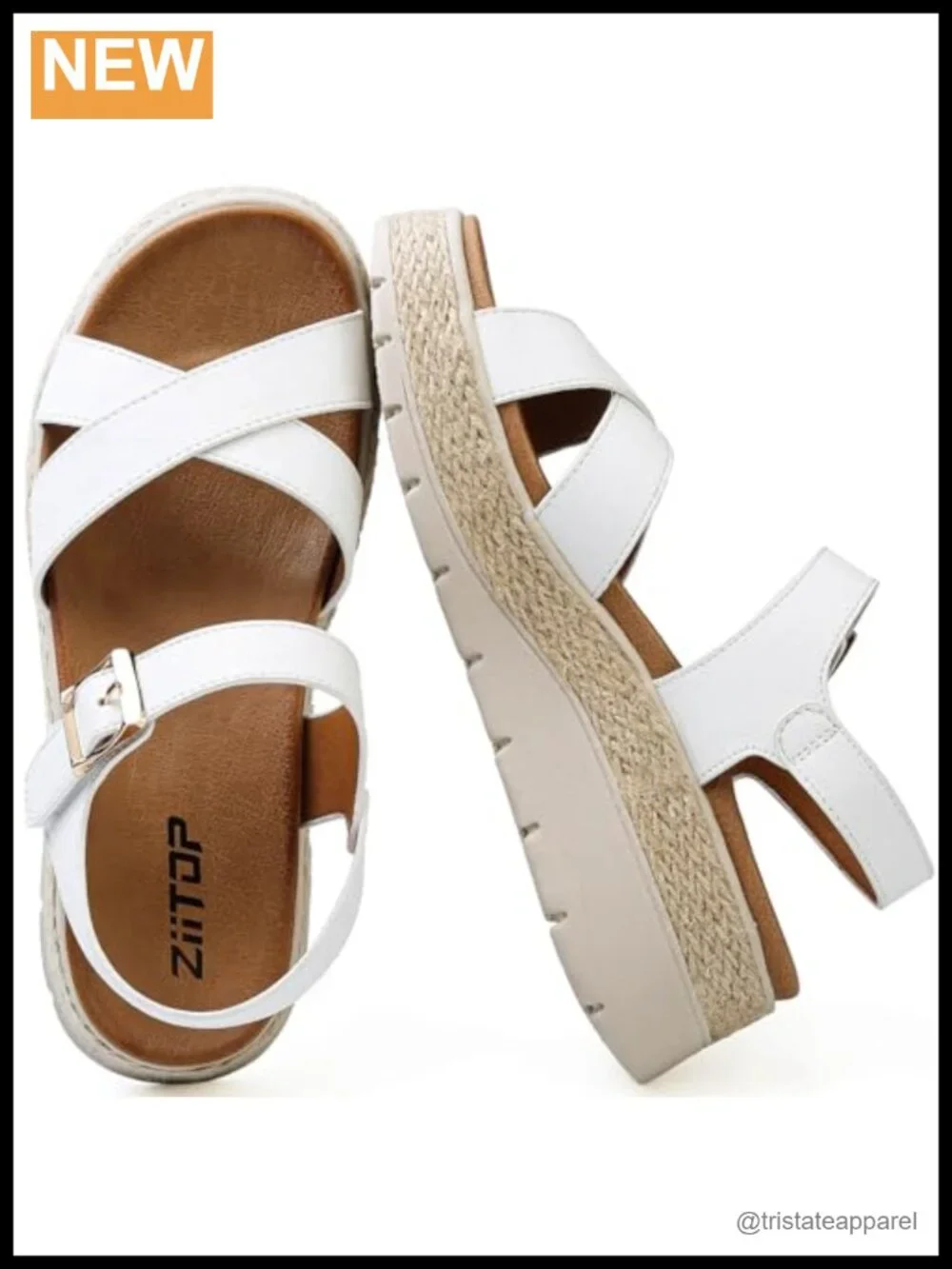 Wedge Platform Espadrille Sandals with Orthopedic Arch Support Adjustable Ankle